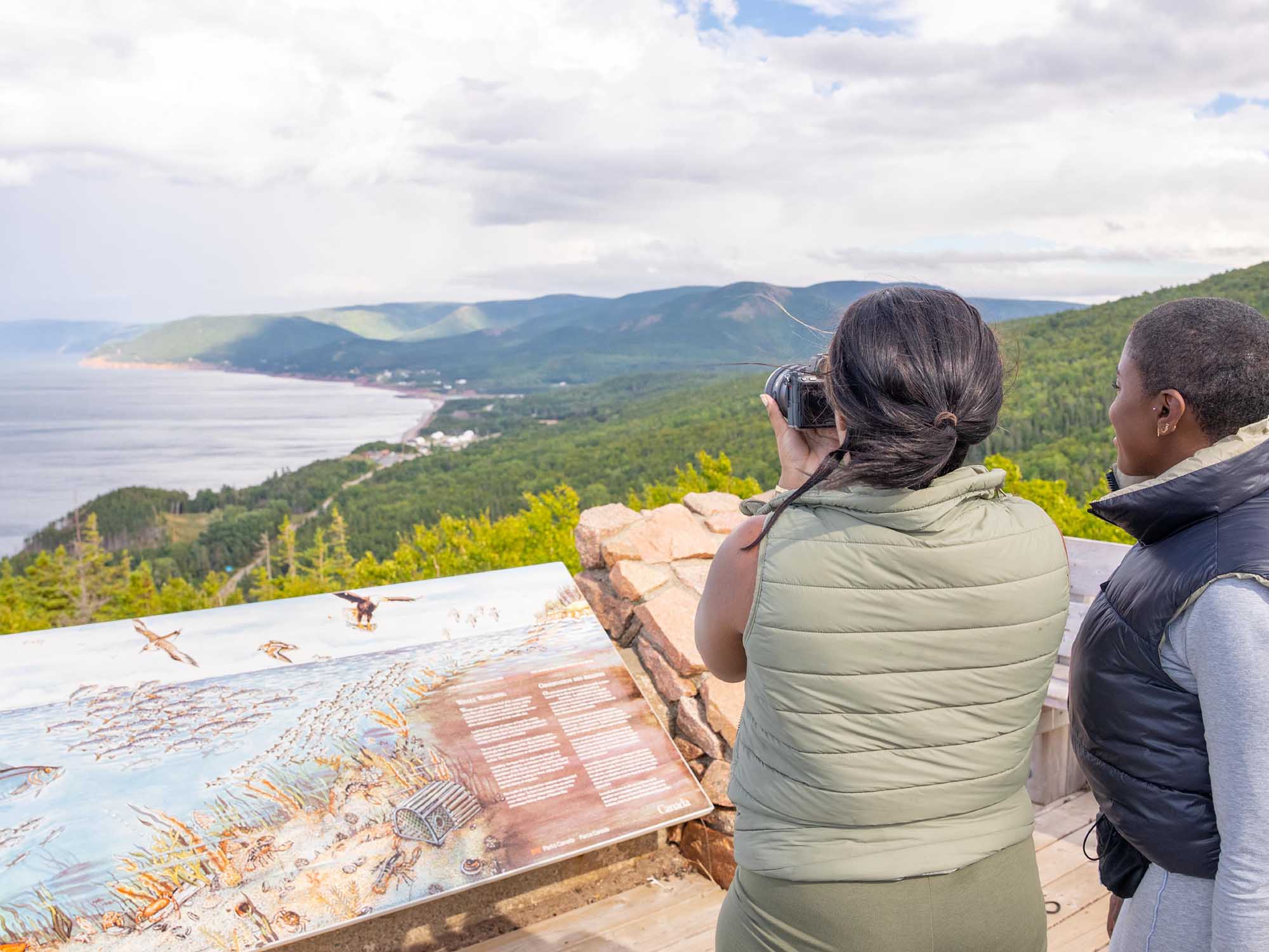 One of the Parks Canada look-offs along the Cabot Trail in Cape Breton, Nova Scotia