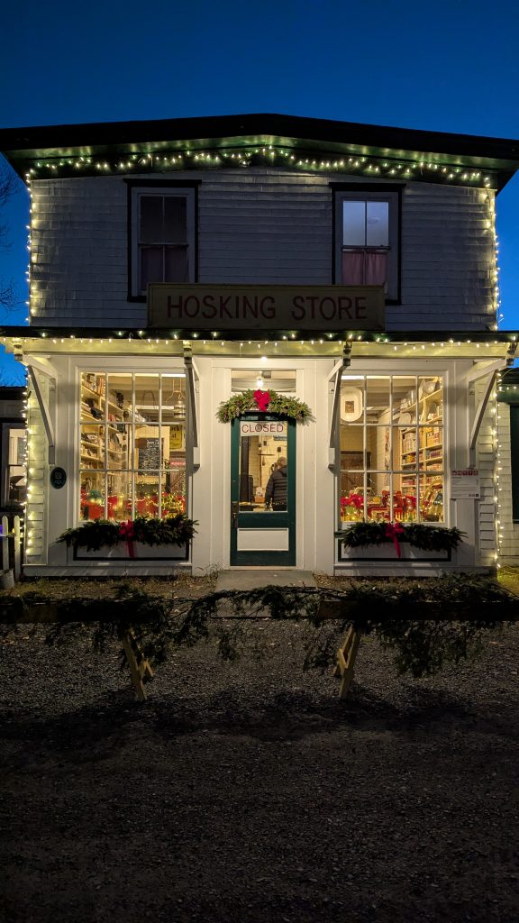 The full building at the Memory Lane Christmas Walk in Nova Scotia