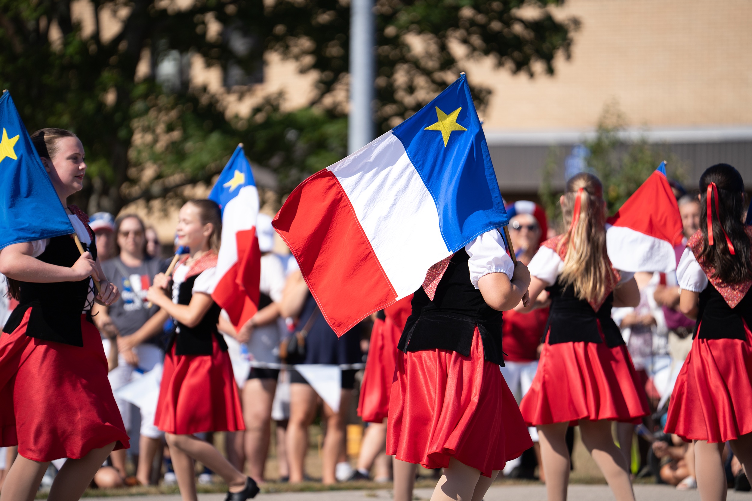 A group of people take part in the Festival acadien de Clare in Nova Scotia