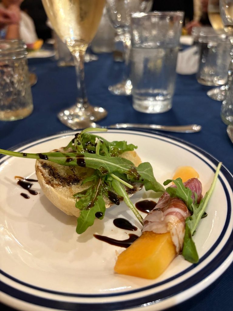 A plated dish at the Musique Royale Concert at Memory Lane in Nova Scotia