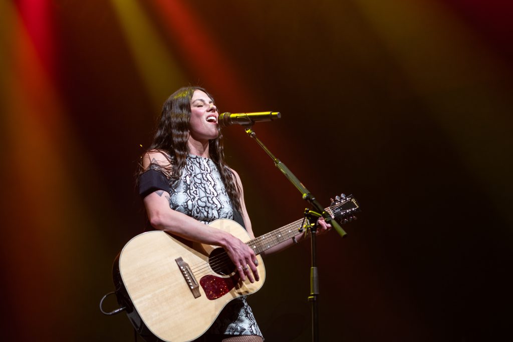 A performer with guitar on stage at the East Coast Music Awards in Halifax, Nova Scotia