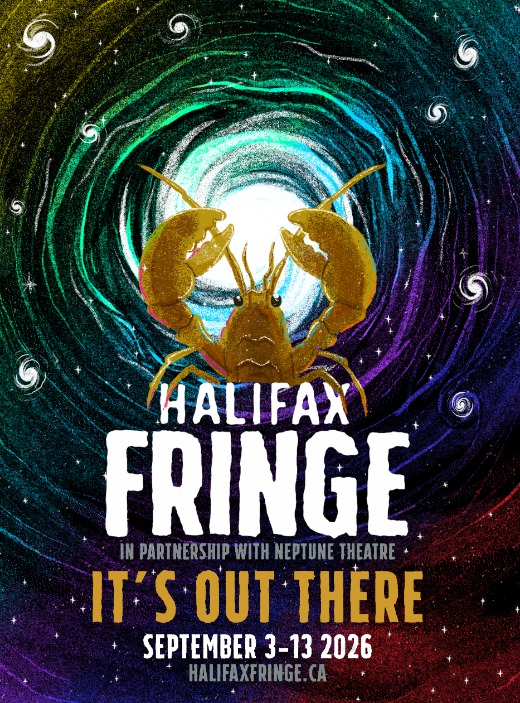 A promotional poster for the Halifax Fringe Festival in Nova Scotia