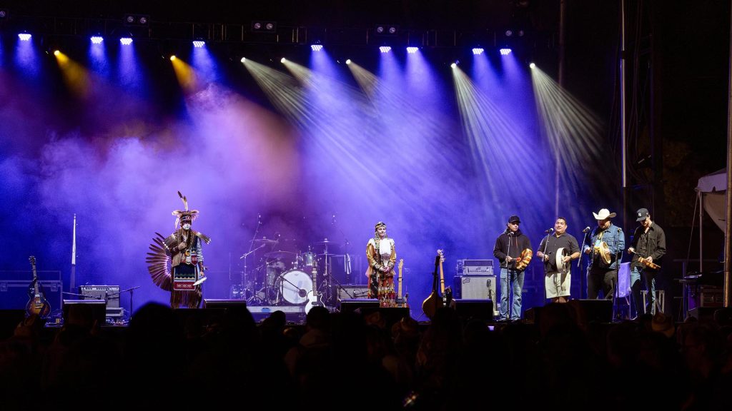 Artists on stage perform during the Nova Scotia Stampede