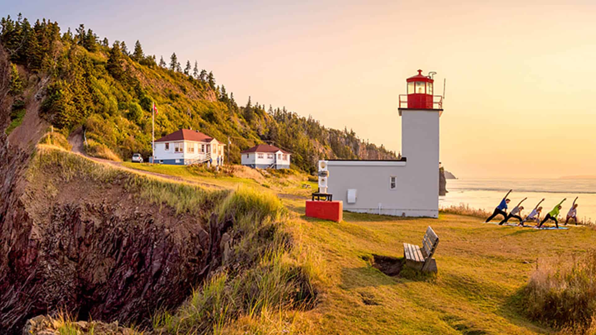 Yoga at Cape d'Or Lighthouse