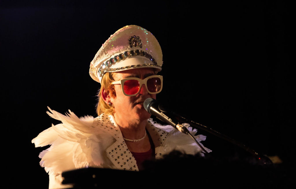 A promotional poster for Elton Songs — The Elton John Experience at Fox Harb'r Resort in Nova Scotia