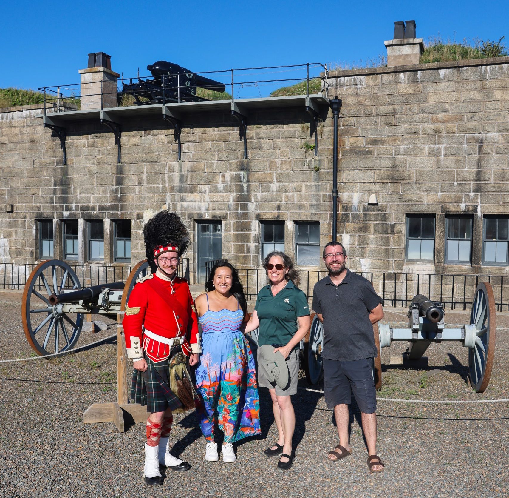Lily Yu on an ASL-interpreted private tour with Parks Canada staff at the Halifax Citadel National Historic Site in Halifax Nova Scotia.