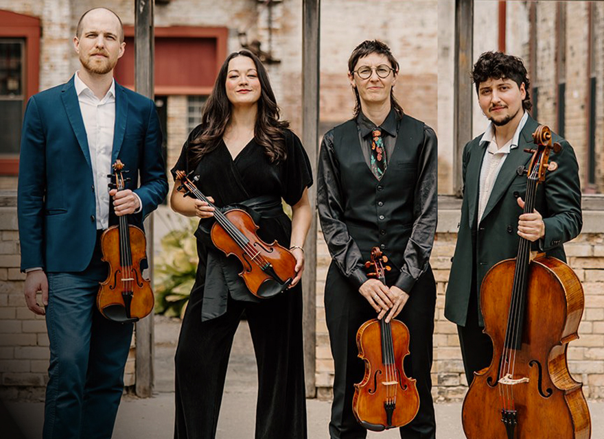 A promotional poster for Thalea String Quartet: Something Golden performing in Halifax Nova Scotia