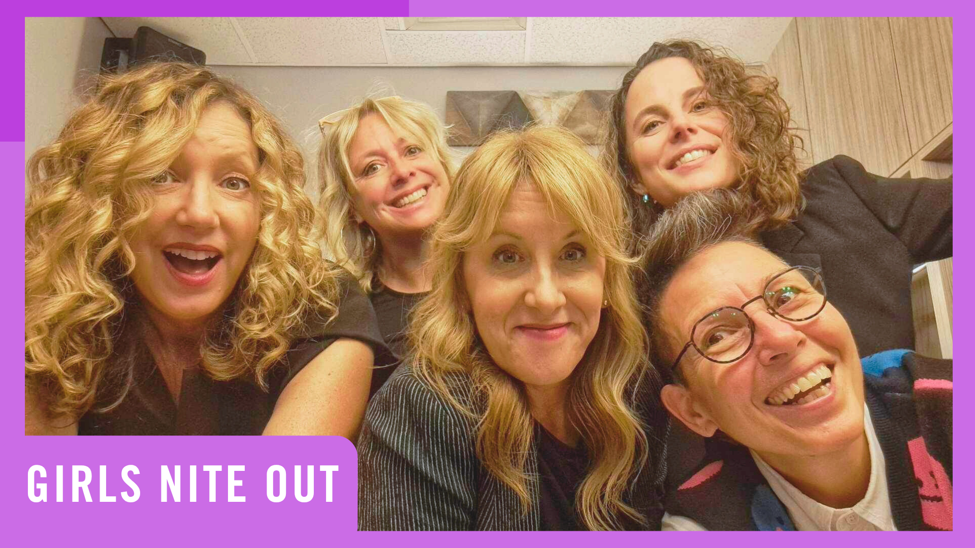 A promotional poster for Girls Nite Out happening at the Chester Playhouse in Nova Scotia