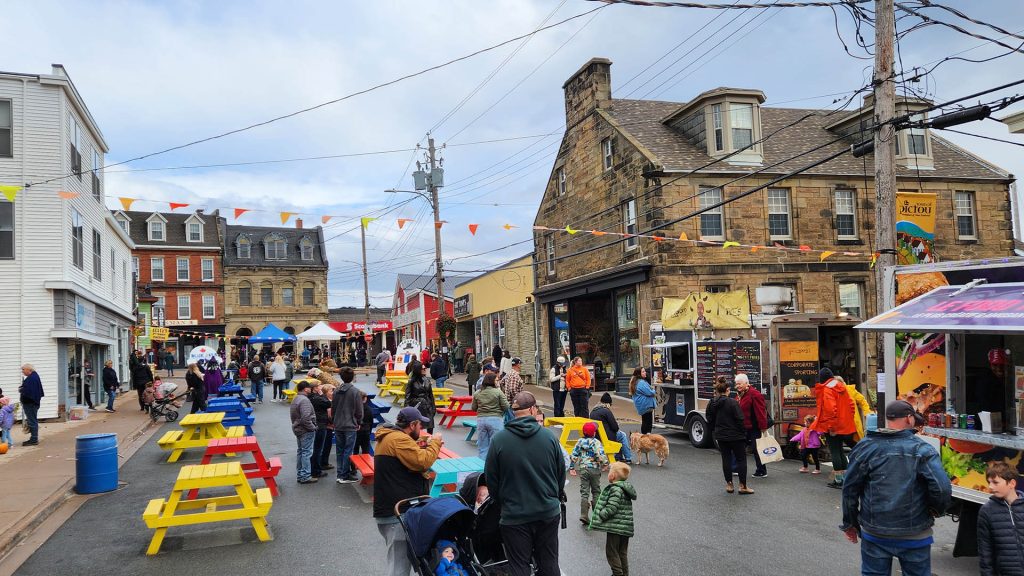 A large crowd takes part in the HarvFest on the Harbour event in Pictou Nova Scotia