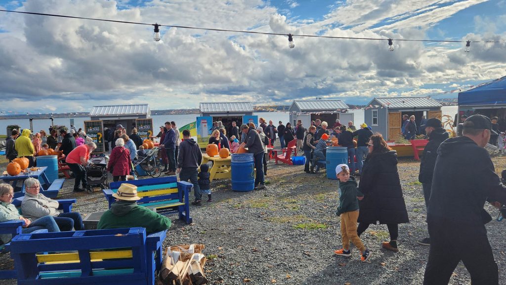 A crowd enjoying the HarvFest on the Harbour event in Pictou Nova Scotia