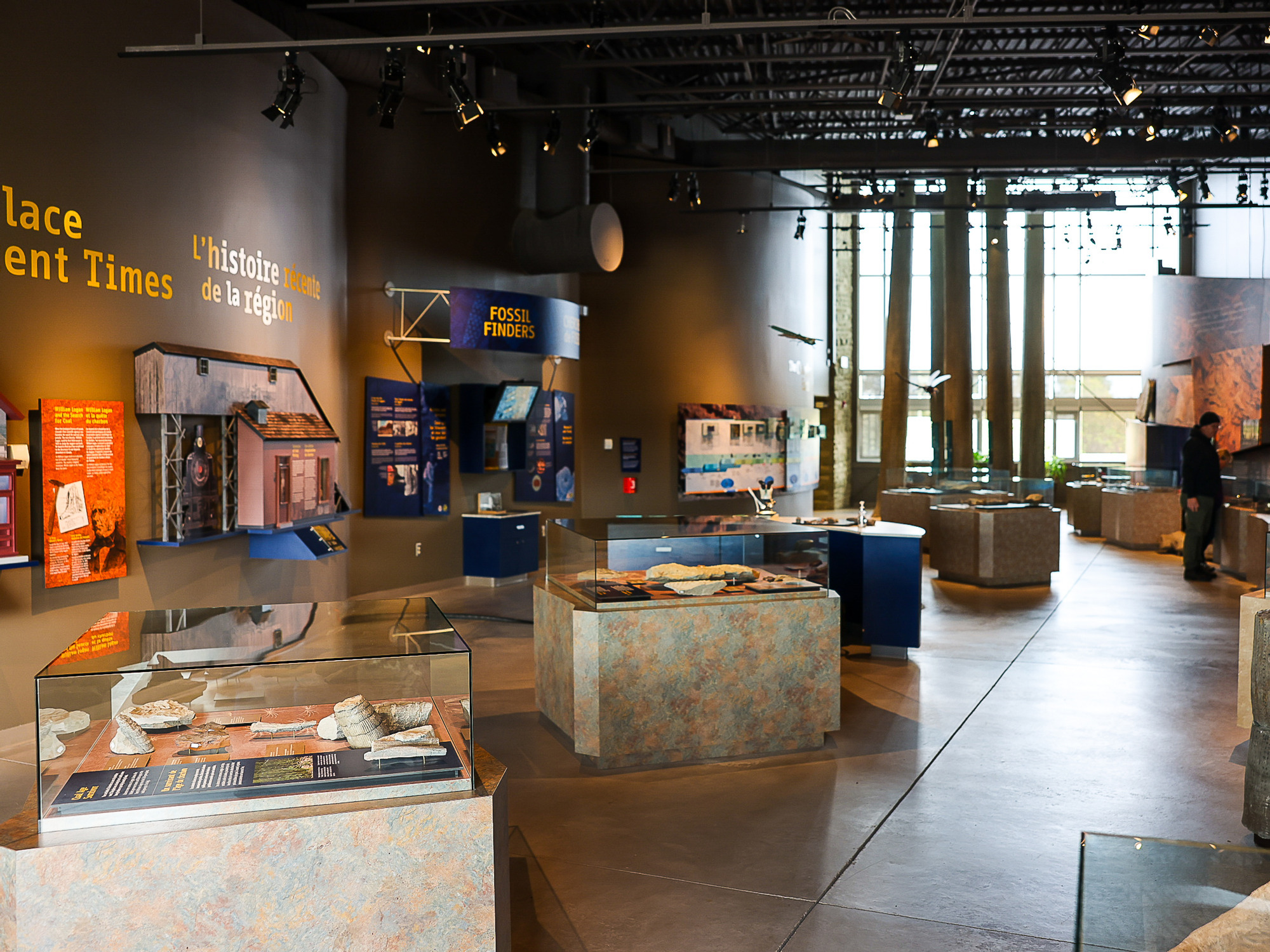 Interior of the Fundy Geological Museum in Parrsboro, Nova Scotia