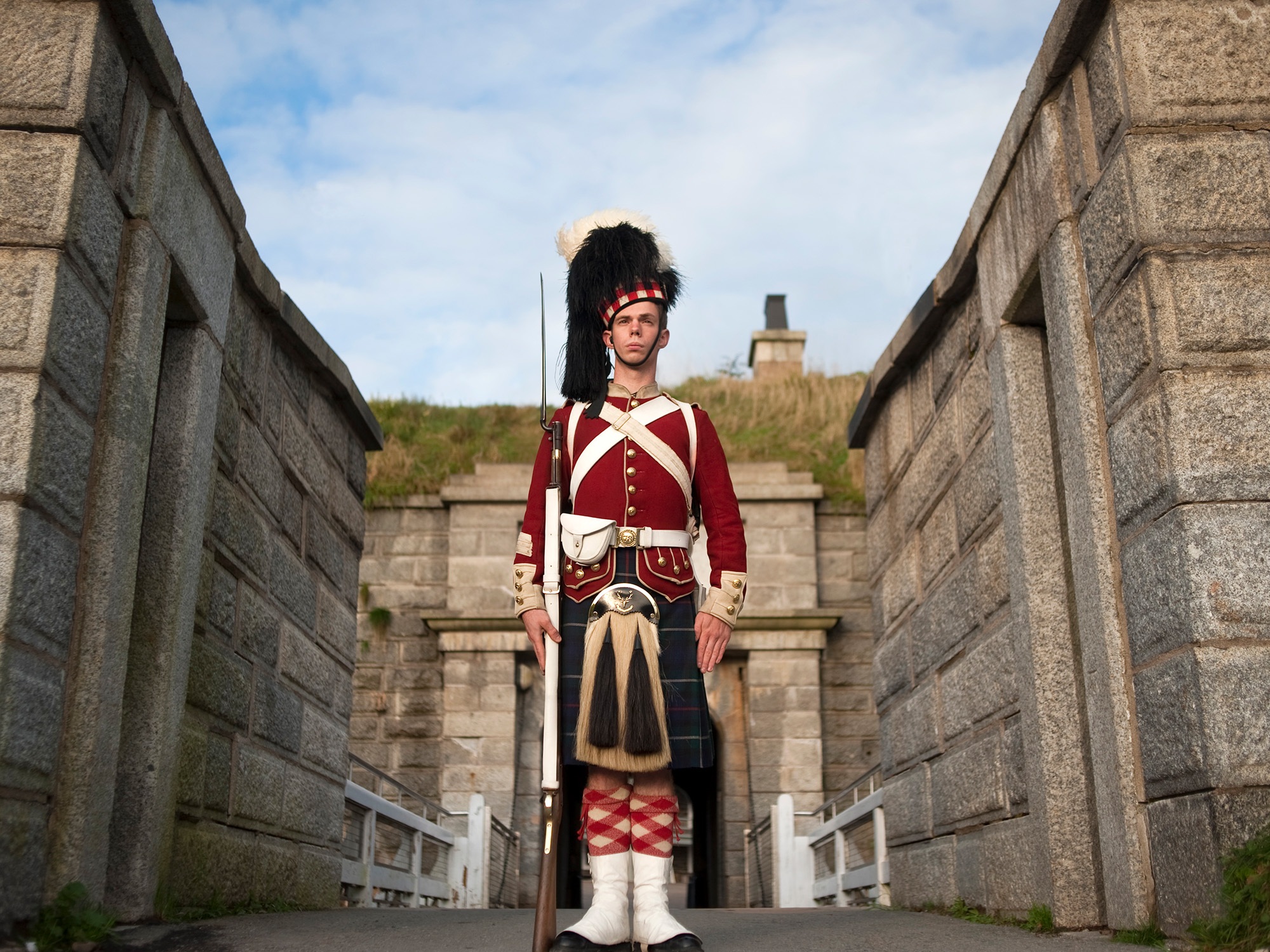A soldier at the entrance of the Citadel in Halifax, Nova Scotia