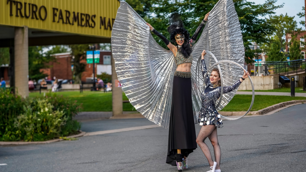 Two performers at the Truro Buskerfest in Nova Scotia