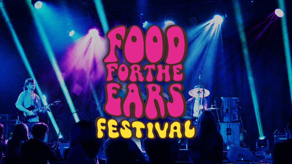 A promotional poster for Food for the Ears Festival in Dartmouth, Nova Scotia