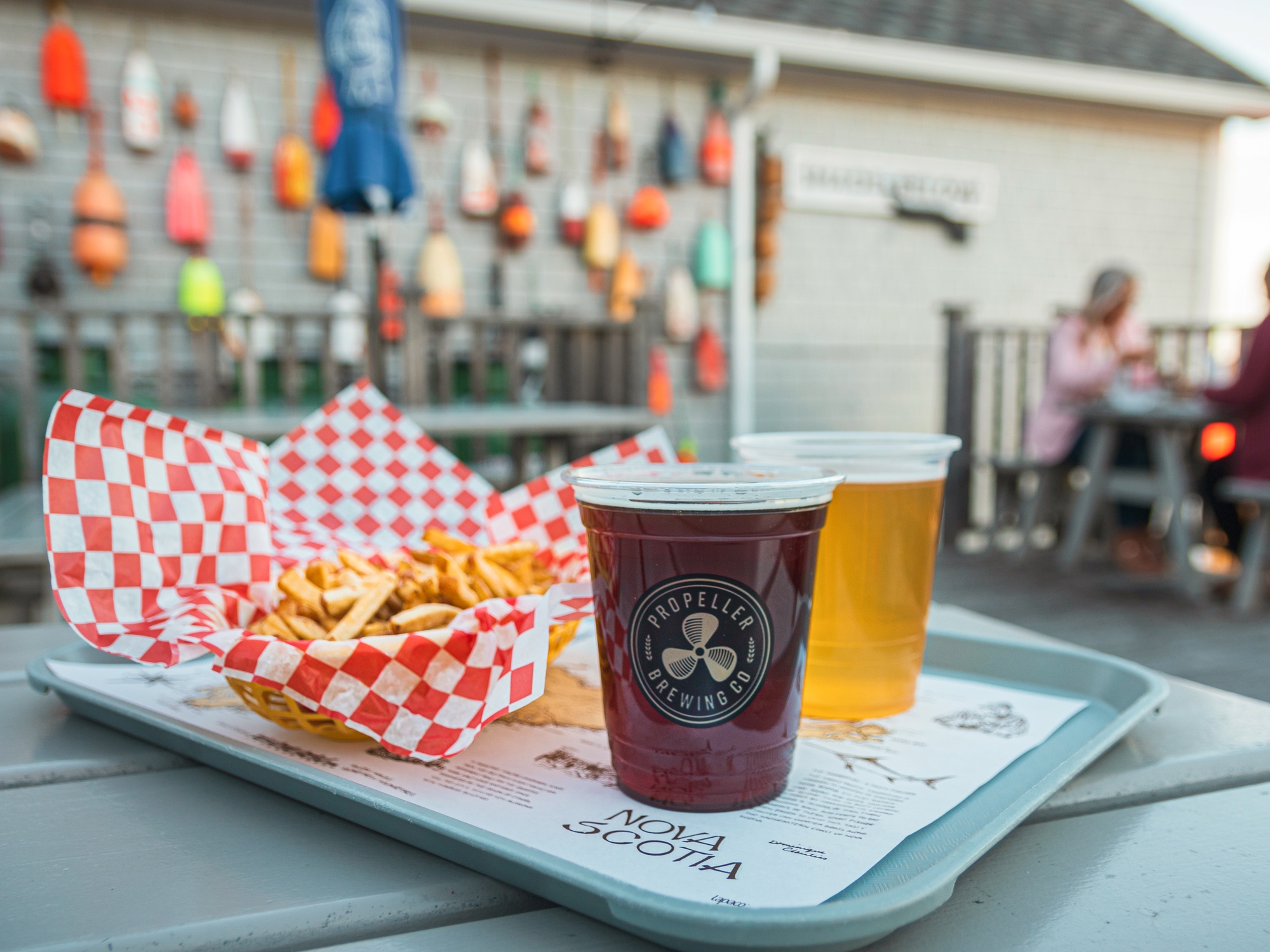 Beer on a patio