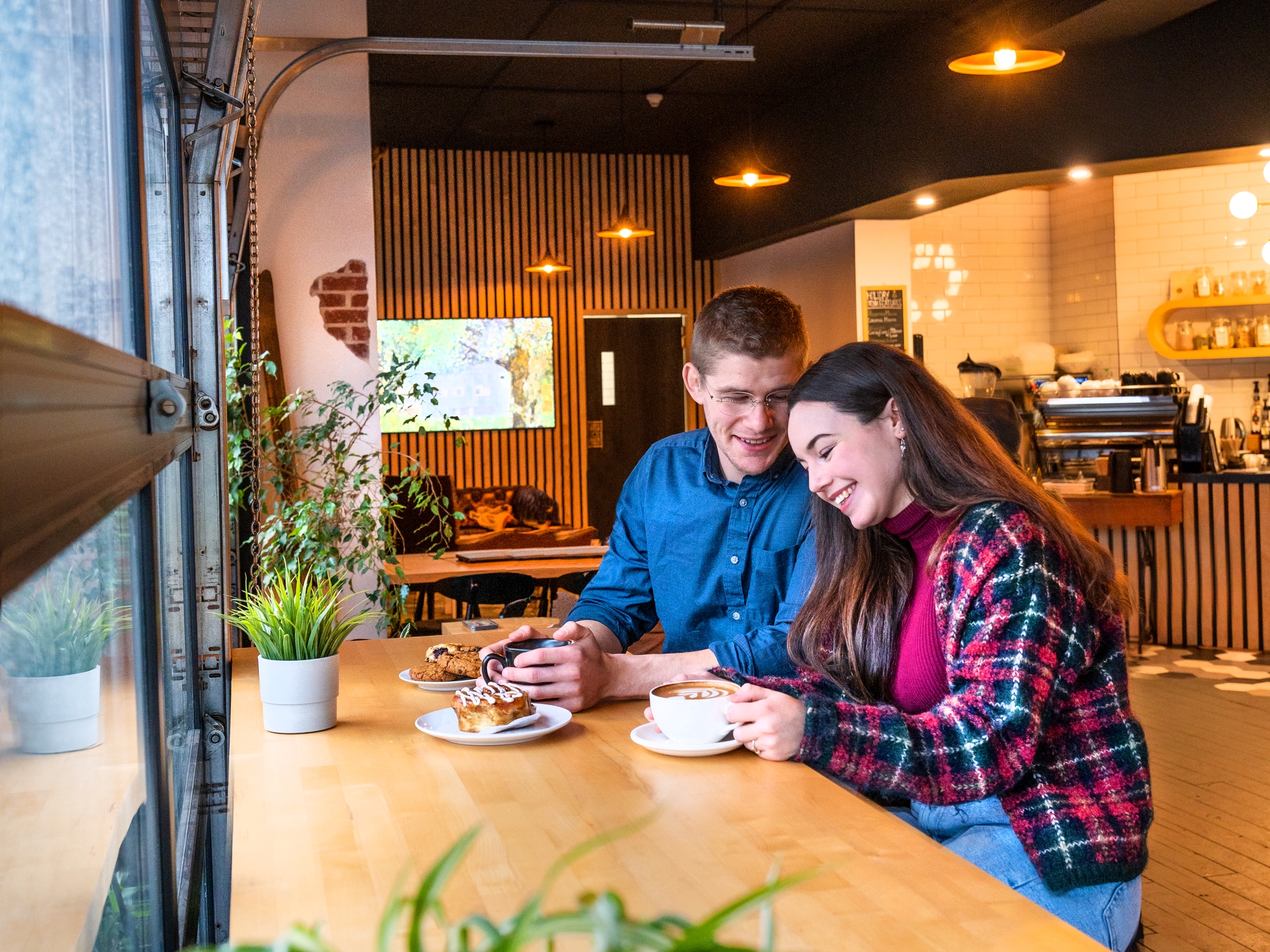 Couple visiting Gerrish & Grey coffee shop