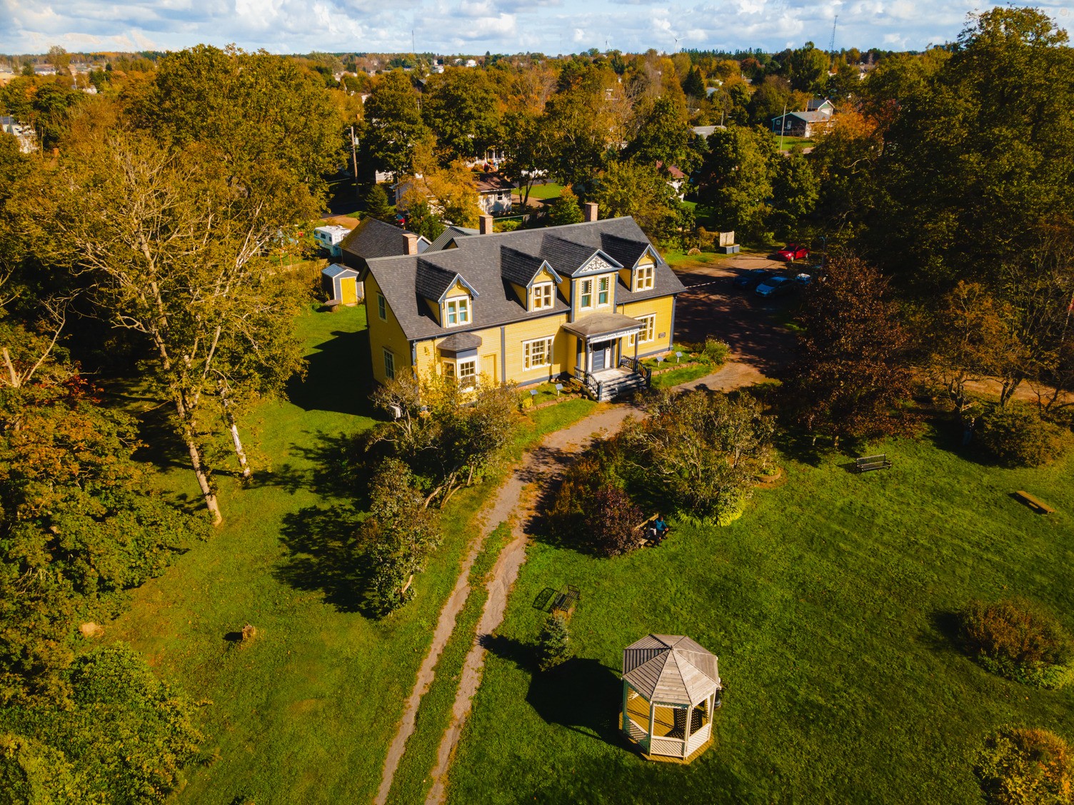 Aerial of Cumberland County Museum & Archives Grove Cottage
