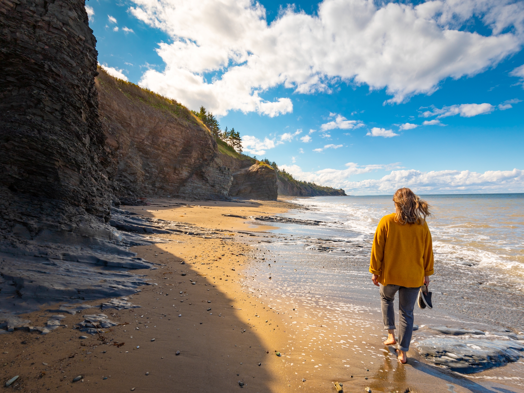 Person walking at Arisaig Provincial Park
