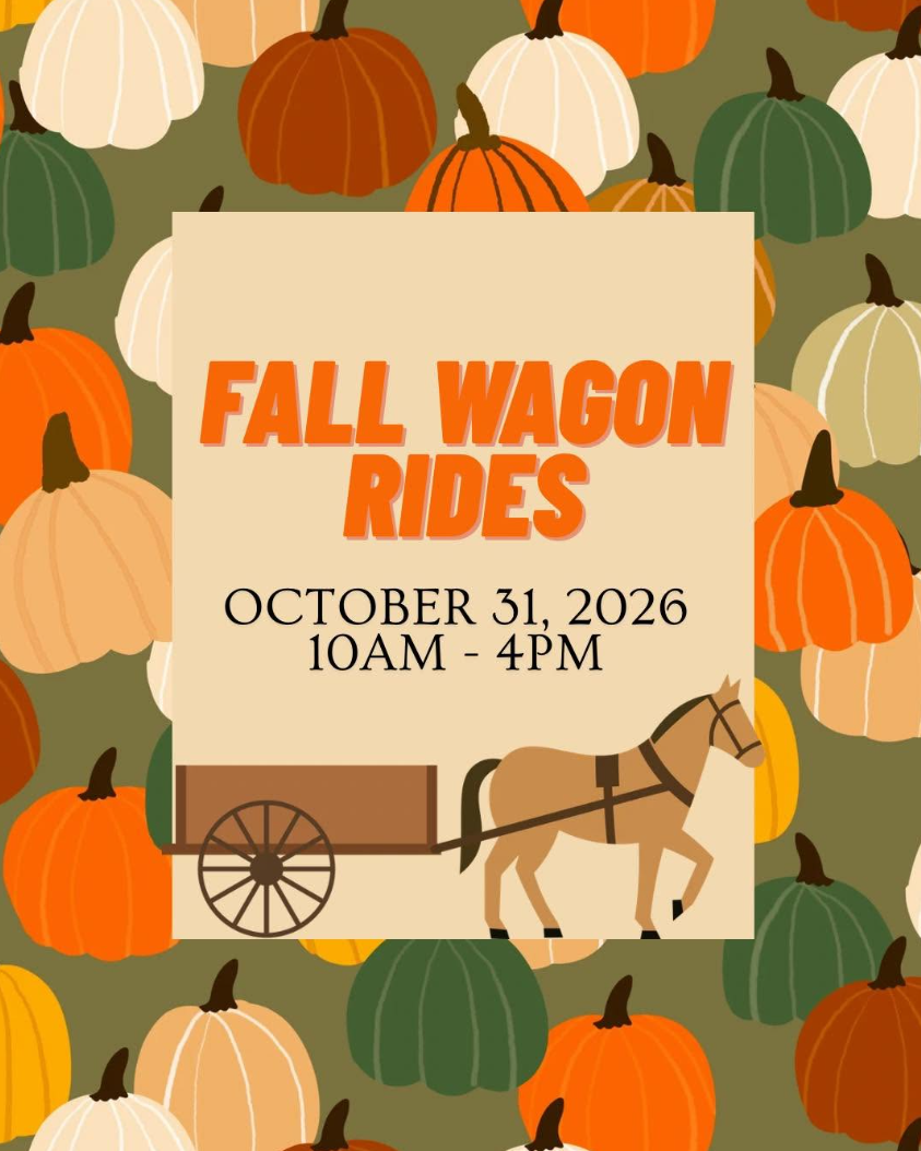 A promotional poster for the Fall Wagon Rides at the Heritage Model Museum in Nova Scotia